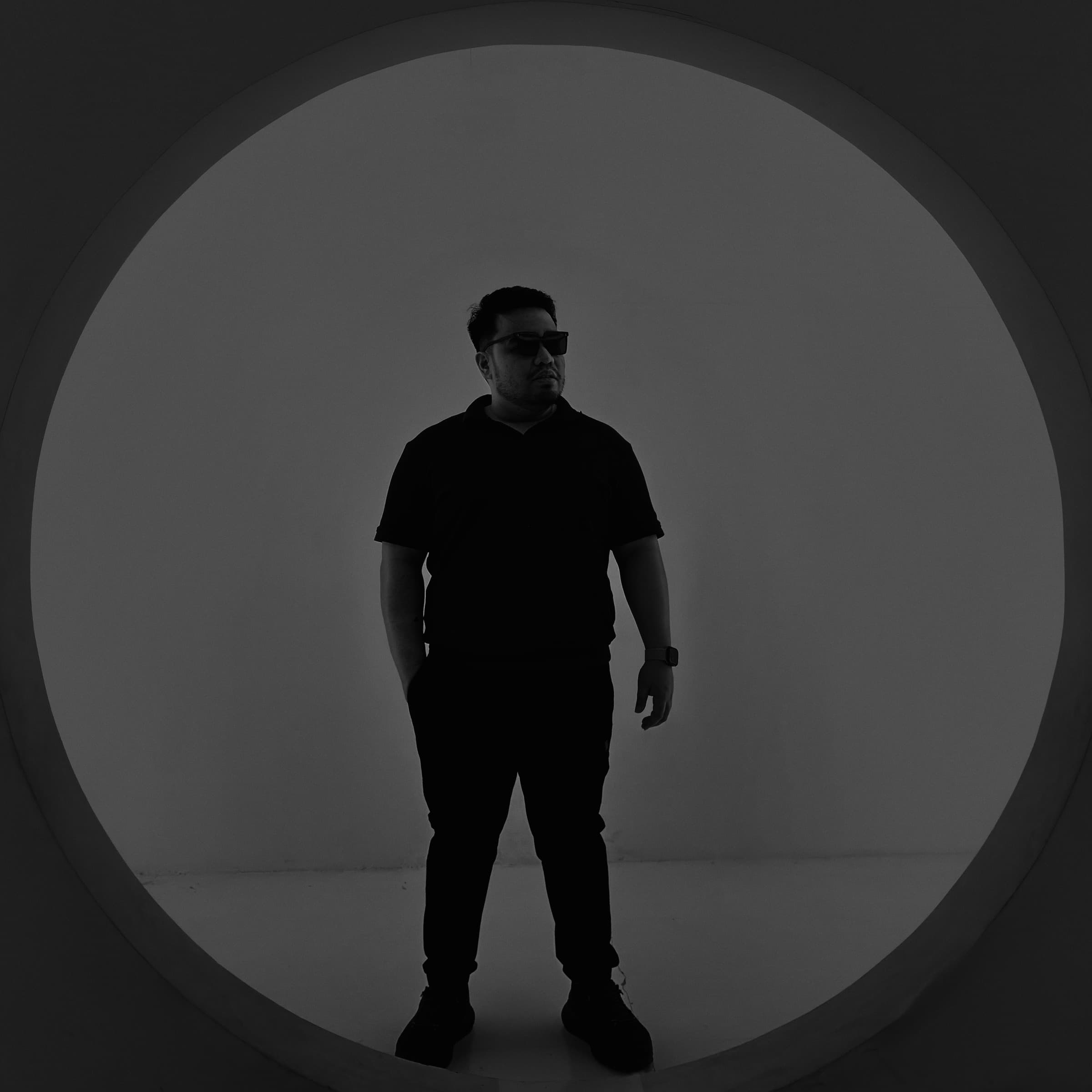 Pacholo Amit standing inside a lit circle, Cebu City
