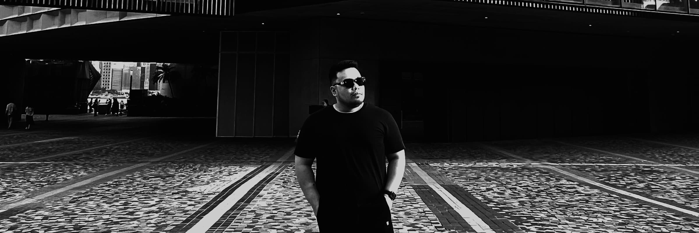 Pacholo Amit outside the Hong Kong Museum of Art