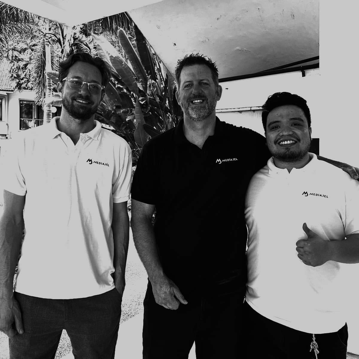 Pacholo Amit with Jake and Dana, MediaJel's CEO and CTO